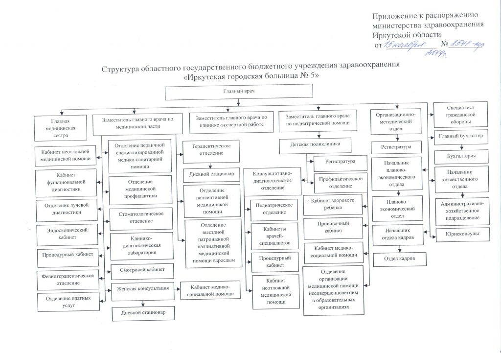 Структура больницы общего типа схема